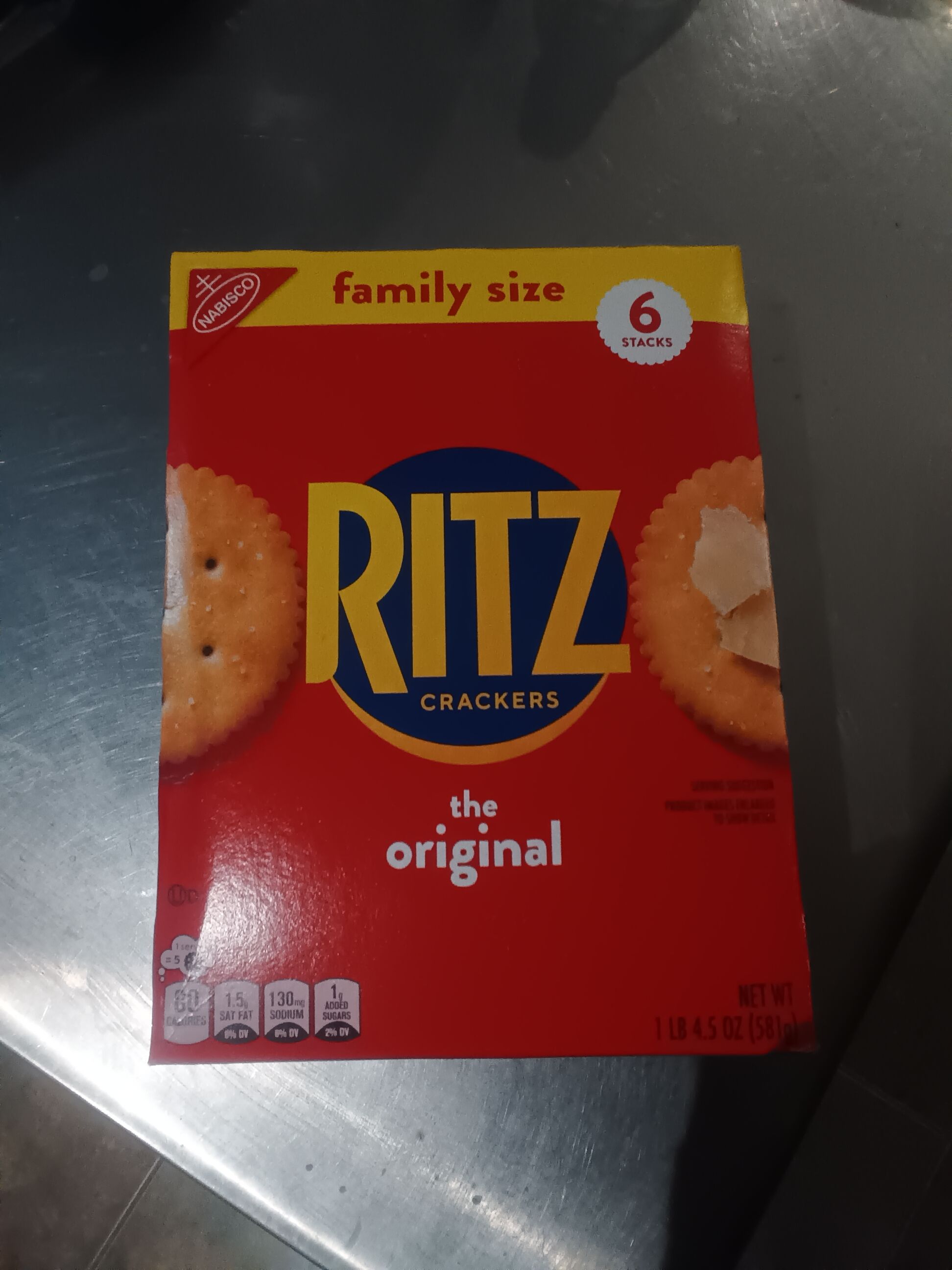 Nabisco Ritz Crackers The Original Family Size 6 Stacks